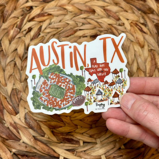 Austin, TX Game Day Sticker