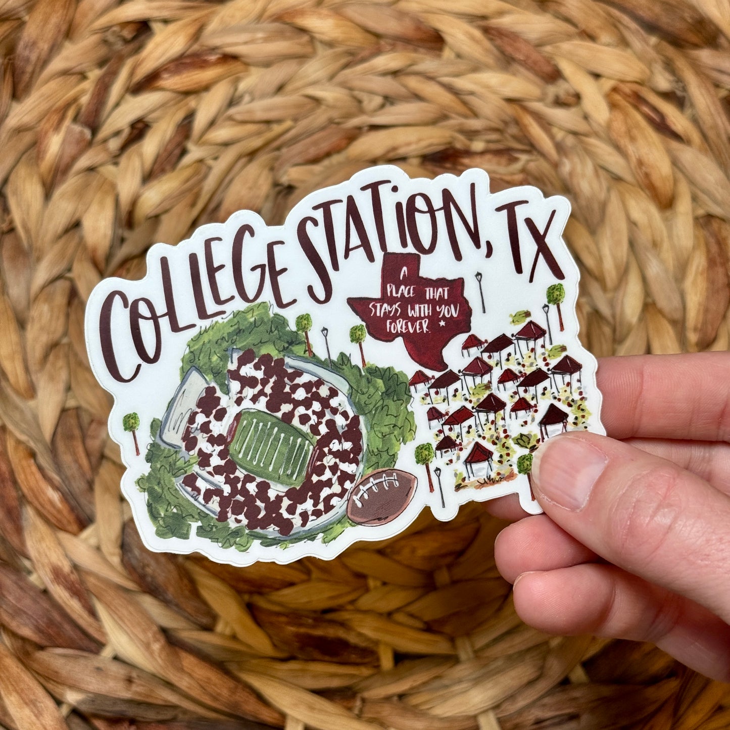 College Station, TX Game Day Sticker