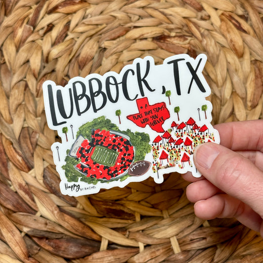 Lubbock, TX Game Day Sticker