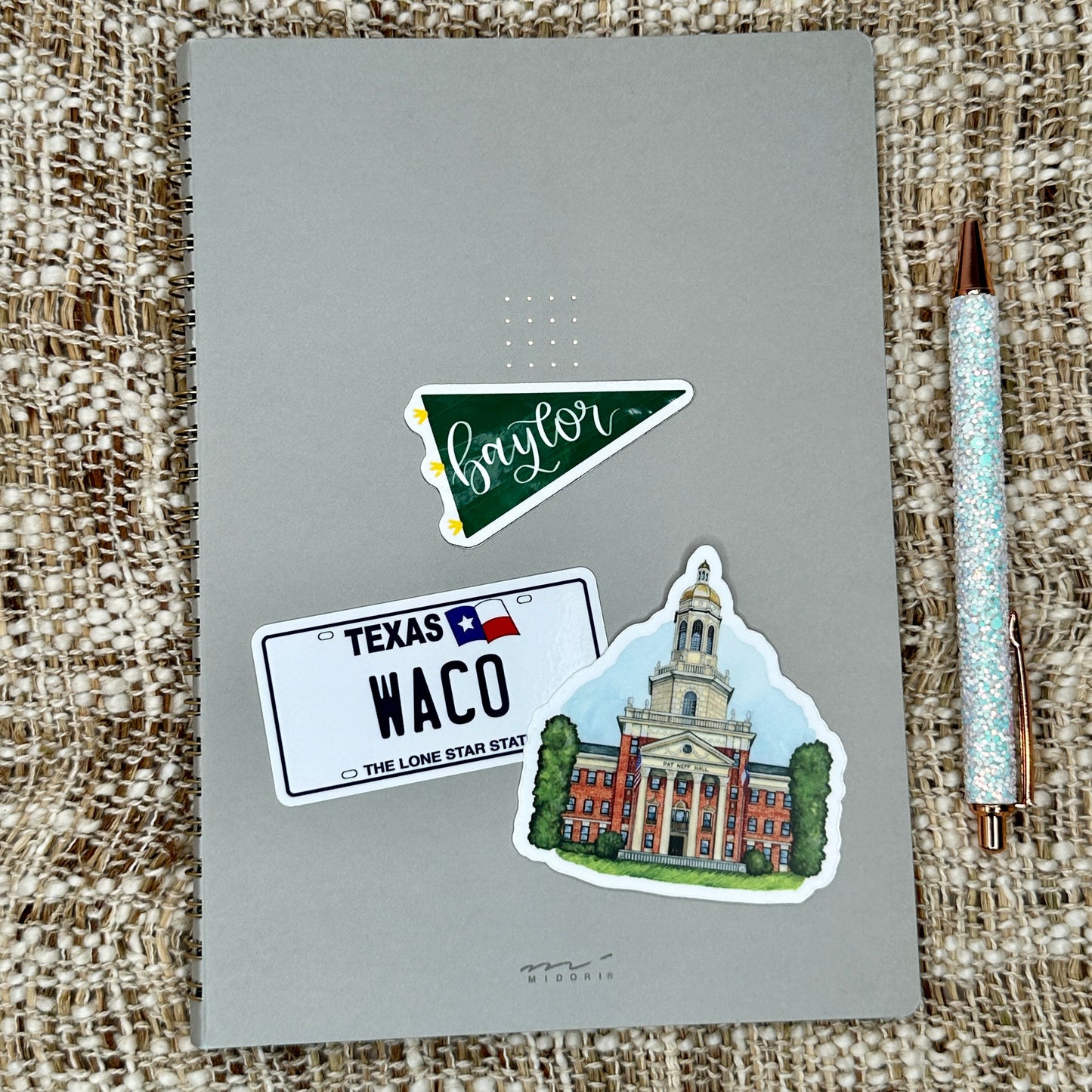 Waco, Texas License Plate Sticker