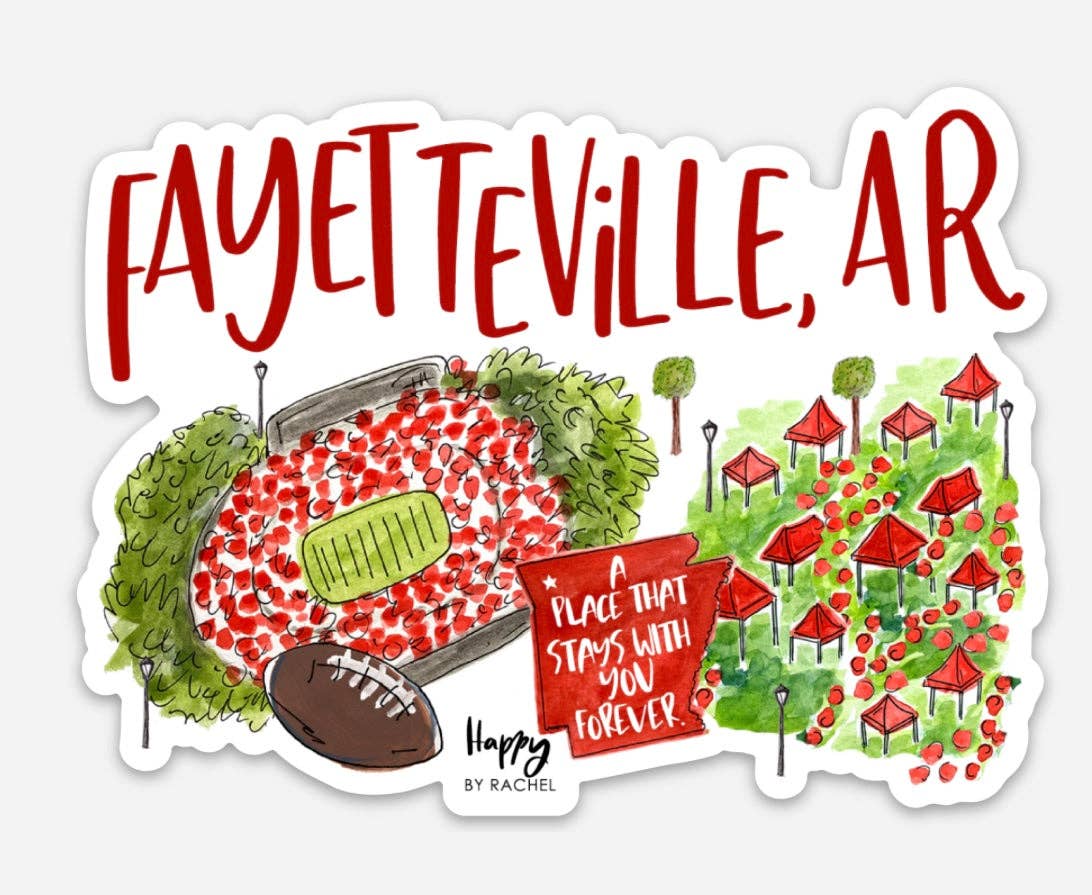 Fayetteville, AR Game Day Sticker